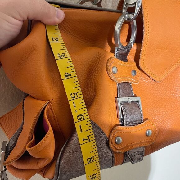Gustto Orange and Silver Women's Handbag - Picture 7 of 8